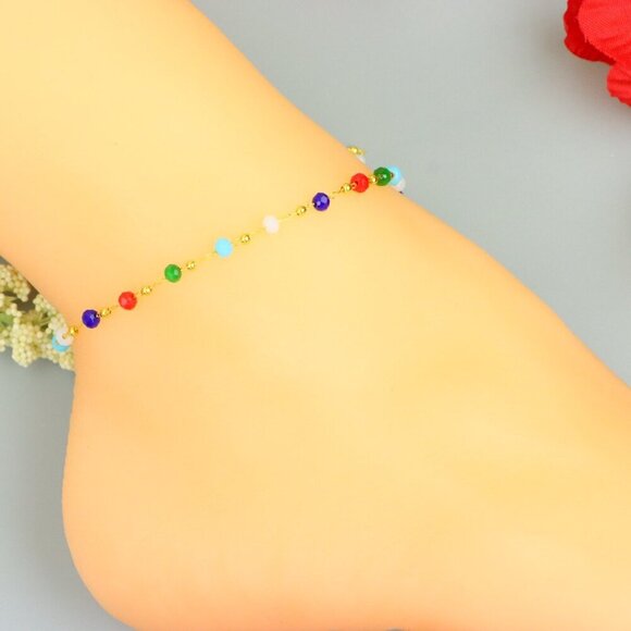 "Handmade Anklet – A Stylish Choice for Women, Thoughtful Gift Idea, EVCH1511 - Picture 1 of 10